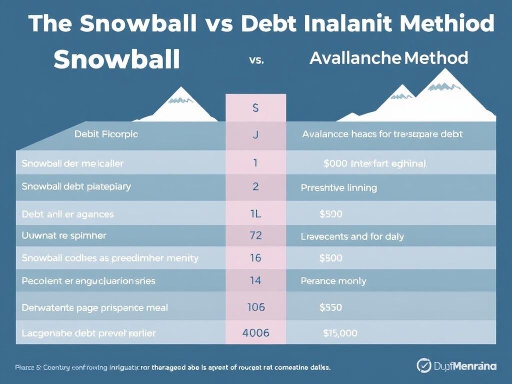     The snowball vs. avalanche debt repayment methods. Summary Table: Snowball vs. Avalanche Method at a Glance