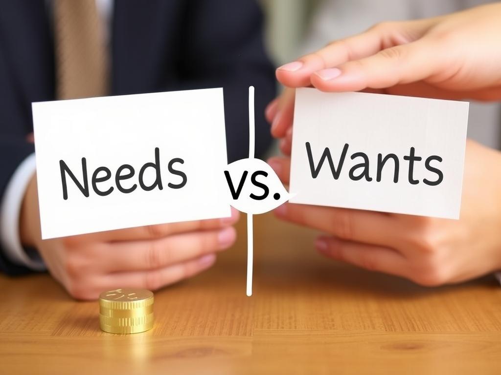     Difference between needs vs. wants in financial planning.. Die Rolle der Bedürfnisse und Wünsche bei der Altersvorsorge