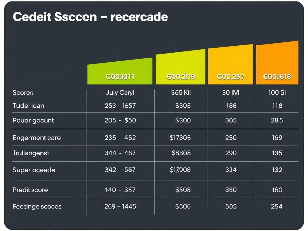     Score de crédit requis selon le type de prêt. Les principales catégories de prêts et leurs scores de crédit requis