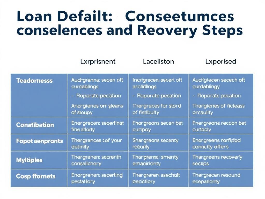     Loan Default: Consequences and Recovery Steps. Tableau récapitulatif des étapes de récupération