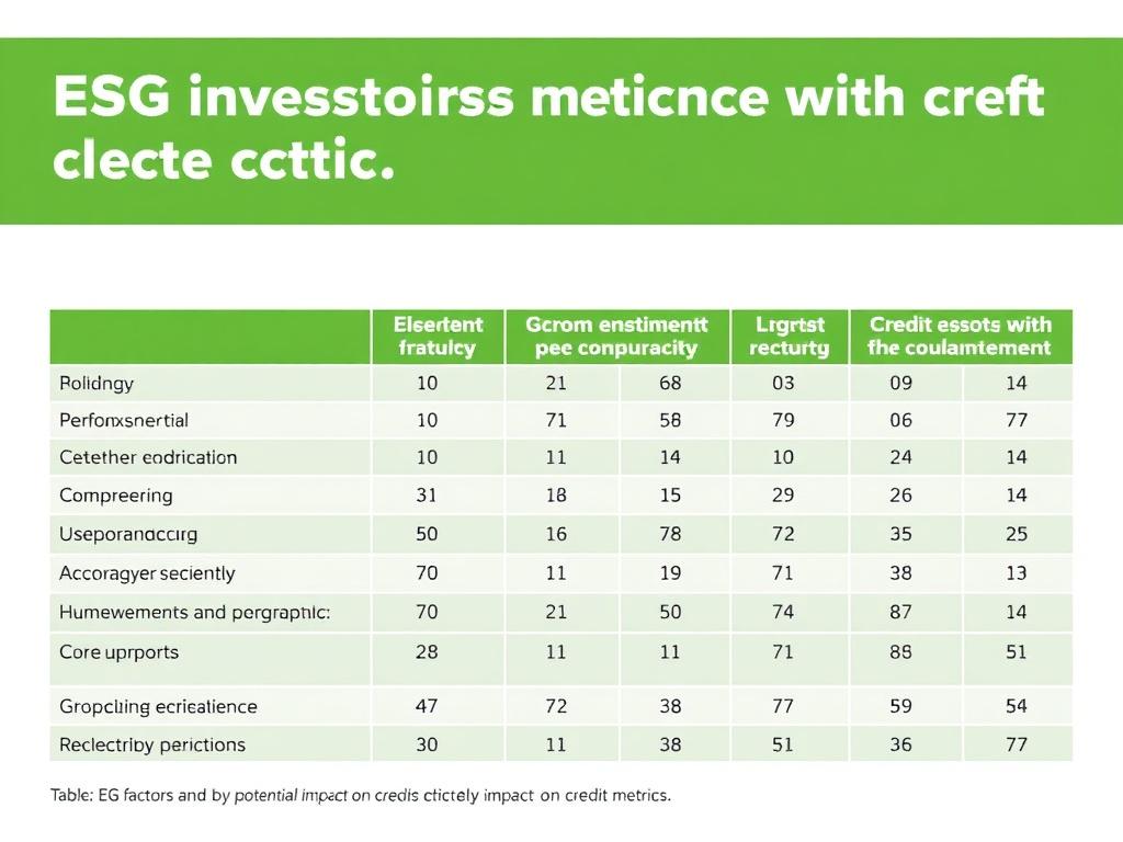 Inversión ESG y su relación con el crédito.. Tabla: Factores ESG y su impacto potencial sobre métricas de crédito