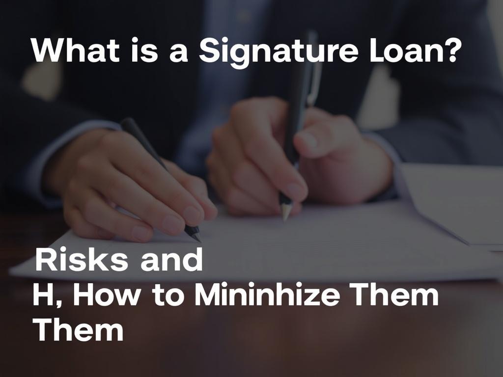 What is a Signature Loan?. Riesgos y cómo minimizarlos