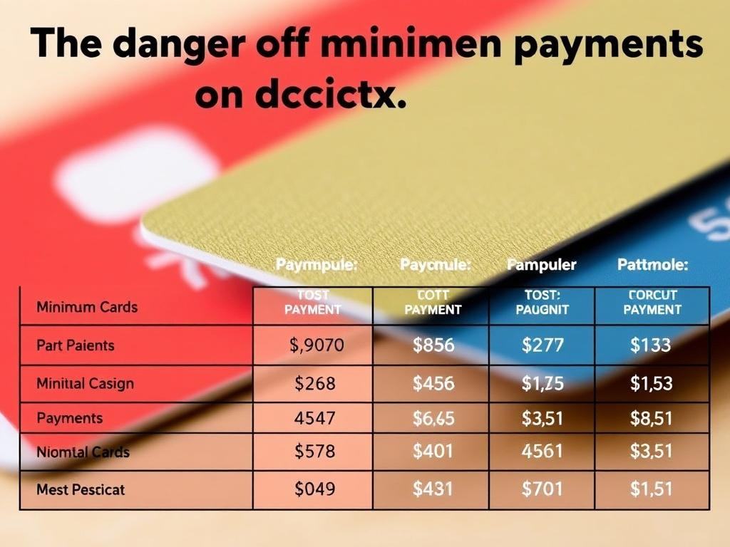 El peligro de los pagos mínimos en la tarjeta de crédito.. Ejemplos numéricos y tabla comparativa