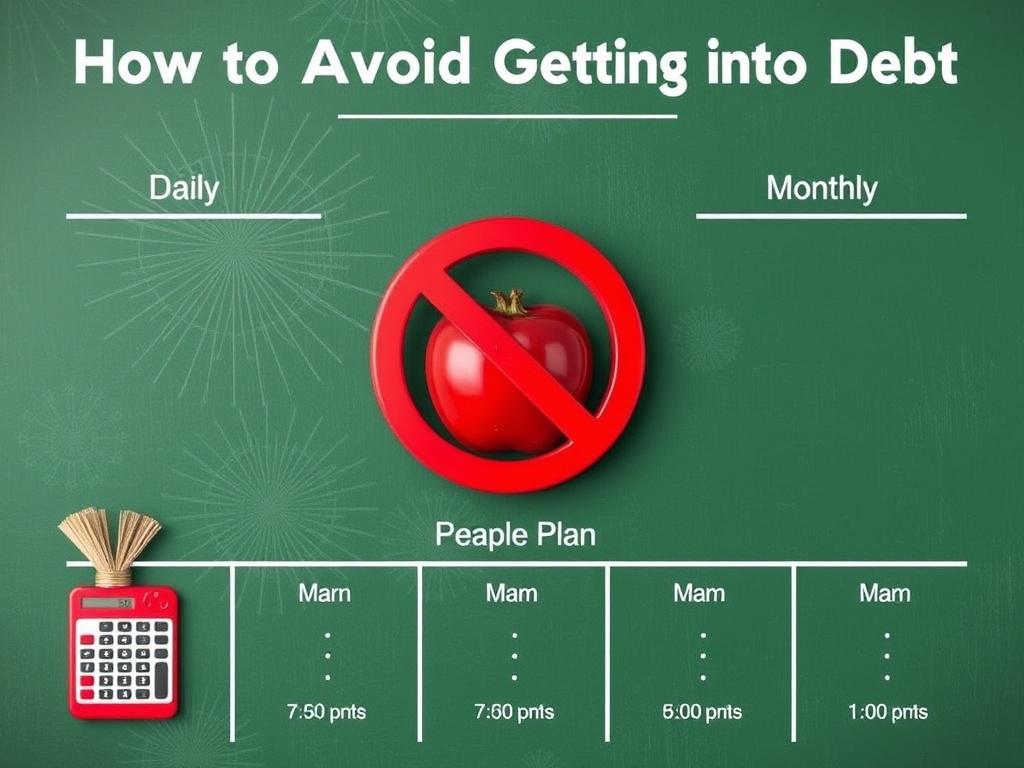 How to Avoid Getting into Debt. Plan diario, semanal y mensual para evitar la deuda
