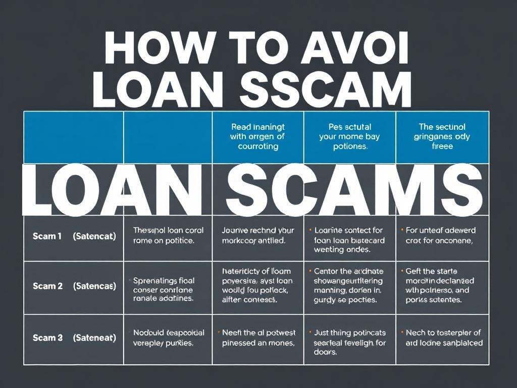 How to Avoid Loan Scams. Tipos de estafa y cómo actúan (tabla resumen)