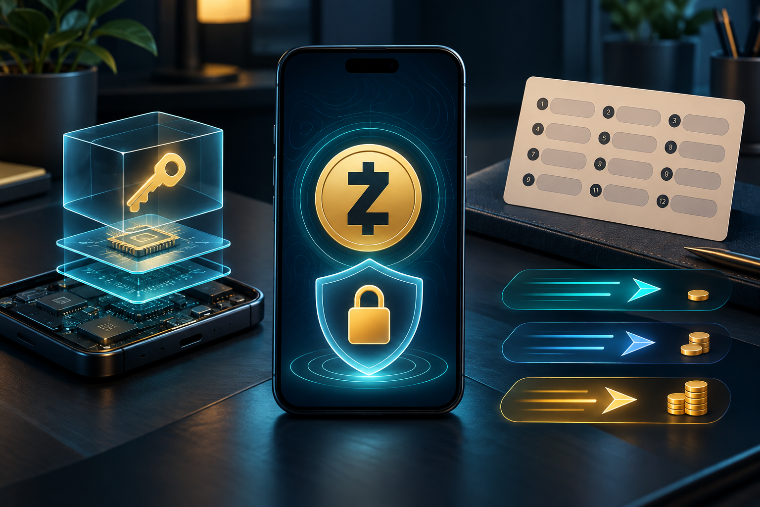 Zcash: хранение ZEC, фраза восстановления и выбор скорости транзакции